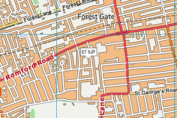 E7 9JP map - OS VectorMap District (Ordnance Survey)
