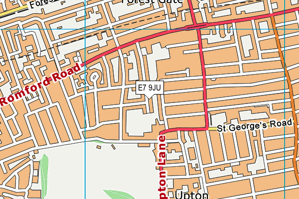 E7 9JU map - OS VectorMap District (Ordnance Survey)