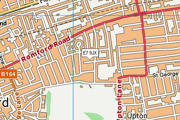 E7 9JX map - OS VectorMap District (Ordnance Survey)