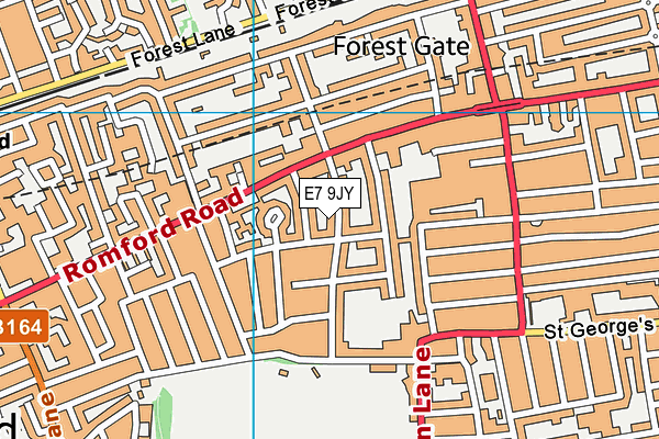 E7 9JY map - OS VectorMap District (Ordnance Survey)