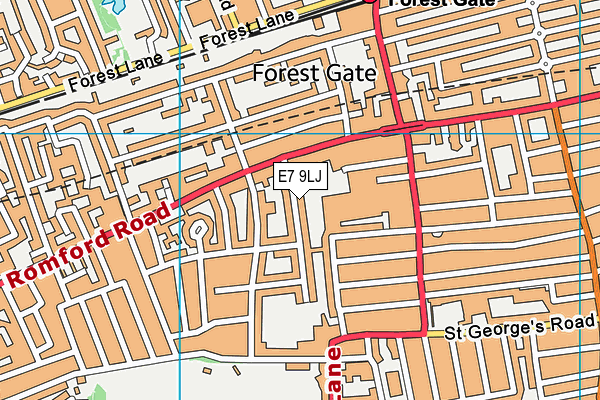 E7 9LJ map - OS VectorMap District (Ordnance Survey)