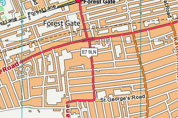 E7 9LN map - OS VectorMap District (Ordnance Survey)