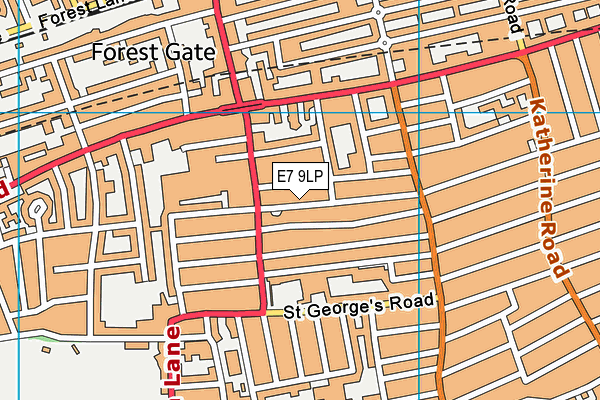 E7 9LP map - OS VectorMap District (Ordnance Survey)