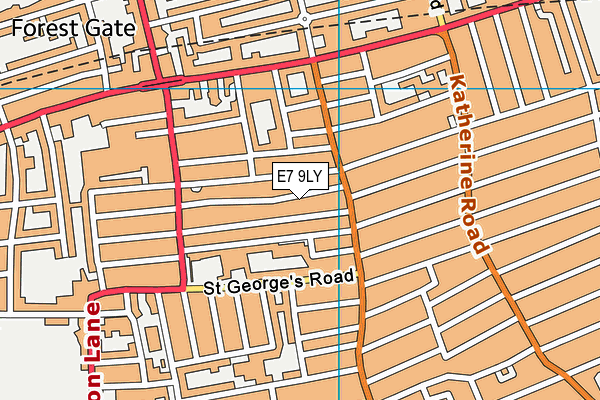 E7 9LY map - OS VectorMap District (Ordnance Survey)