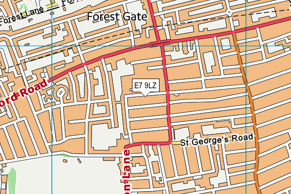 E7 9LZ map - OS VectorMap District (Ordnance Survey)