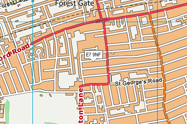 E7 9NF map - OS VectorMap District (Ordnance Survey)