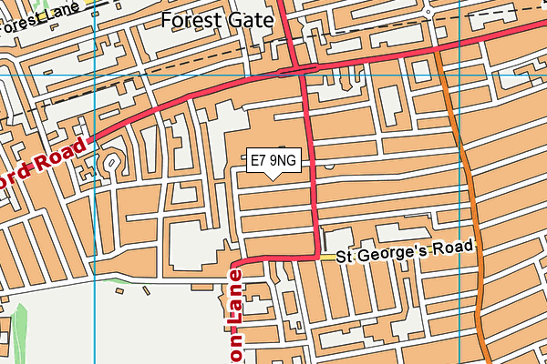 E7 9NG map - OS VectorMap District (Ordnance Survey)