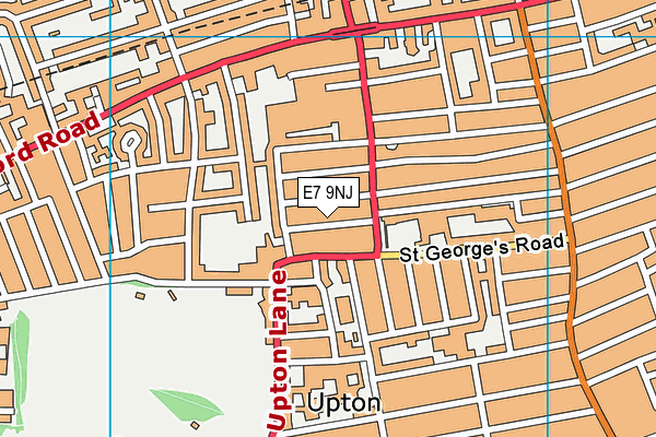 E7 9NJ map - OS VectorMap District (Ordnance Survey)