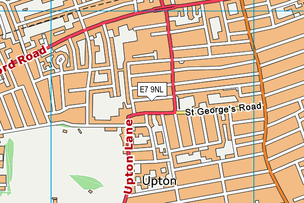 E7 9NL map - OS VectorMap District (Ordnance Survey)