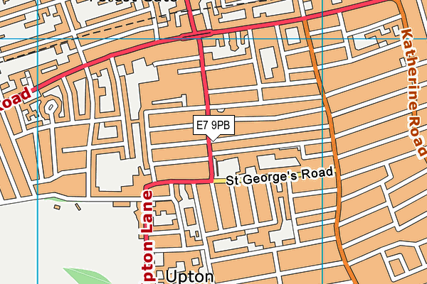 E7 9PB map - OS VectorMap District (Ordnance Survey)