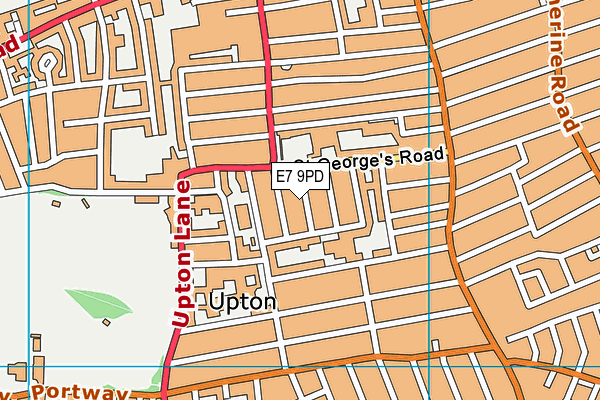 E7 9PD map - OS VectorMap District (Ordnance Survey)