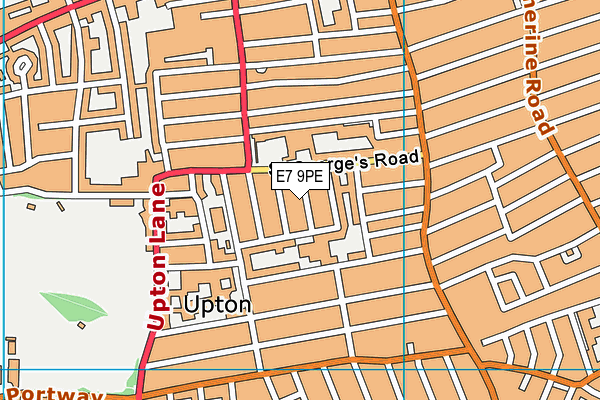 E7 9PE map - OS VectorMap District (Ordnance Survey)
