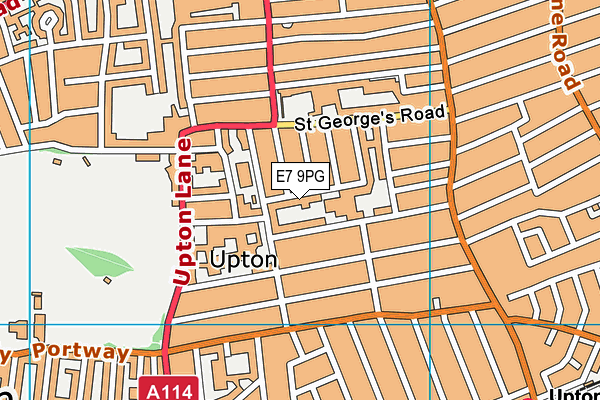 E7 9PG map - OS VectorMap District (Ordnance Survey)