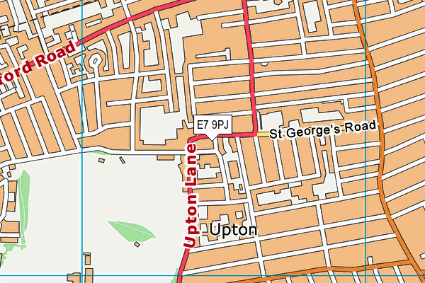 E7 9PJ map - OS VectorMap District (Ordnance Survey)