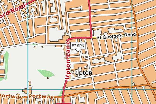St Antony's Catholic Primary School map (E7 9PN) - OS VectorMap District (Ordnance Survey)