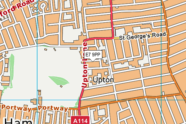 E7 9PP map - OS VectorMap District (Ordnance Survey)