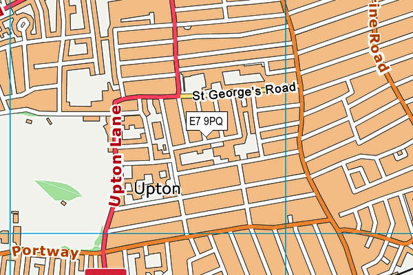 E7 9PQ map - OS VectorMap District (Ordnance Survey)