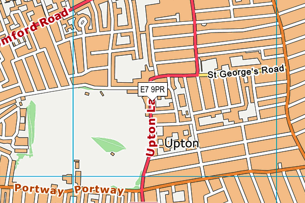 Stratford School Academy map (E7 9PR) - OS VectorMap District (Ordnance Survey)