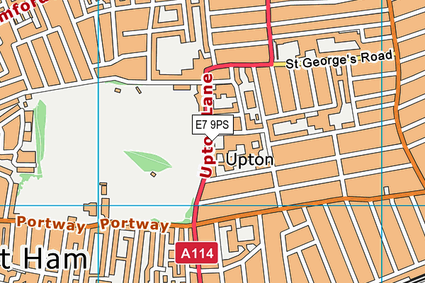 E7 9PS map - OS VectorMap District (Ordnance Survey)