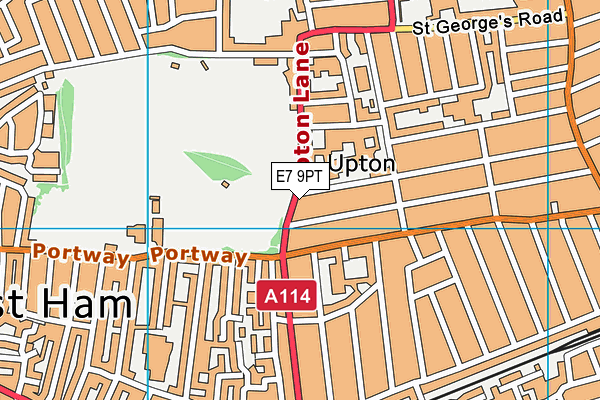 E7 9PT map - OS VectorMap District (Ordnance Survey)