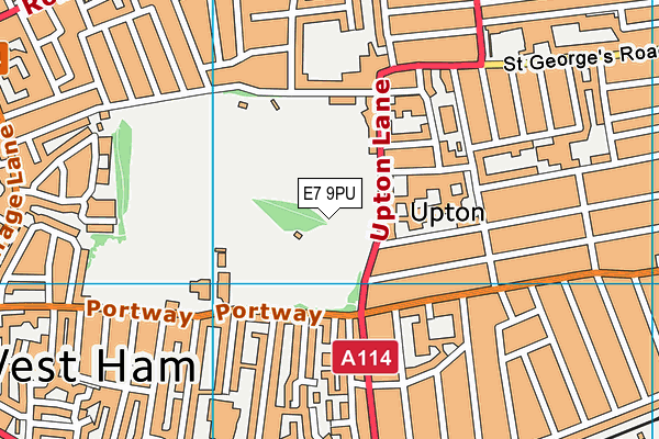 West Ham Park map (E7 9PU) - OS VectorMap District (Ordnance Survey)