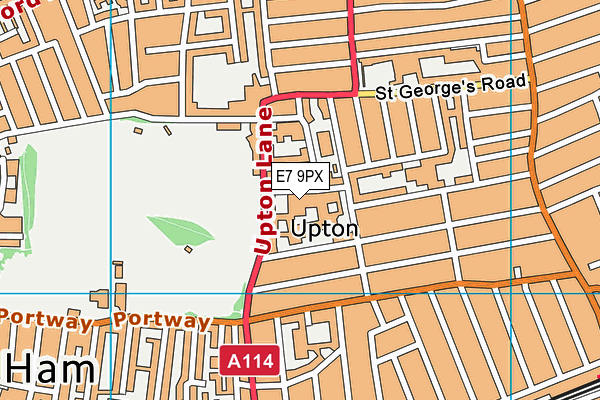 E7 9PX map - OS VectorMap District (Ordnance Survey)