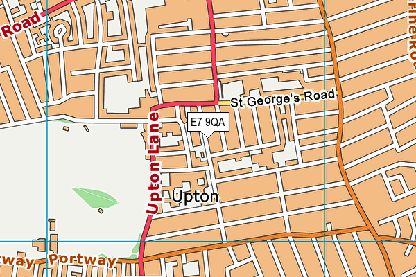 E7 9QA map - OS VectorMap District (Ordnance Survey)