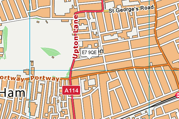 E7 9QE map - OS VectorMap District (Ordnance Survey)