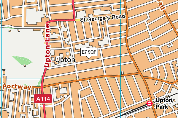 E7 9QF map - OS VectorMap District (Ordnance Survey)