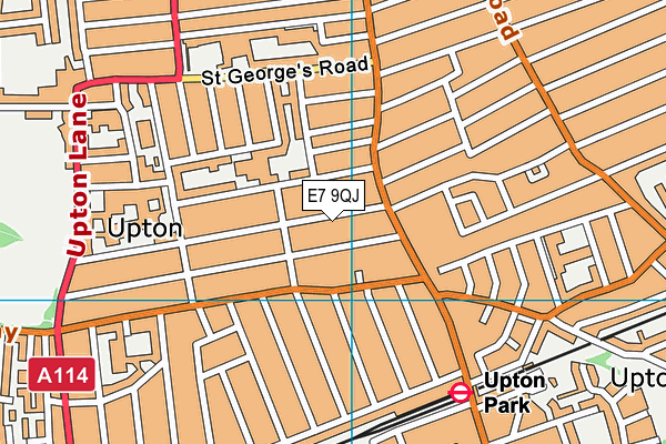 E7 9QJ map - OS VectorMap District (Ordnance Survey)