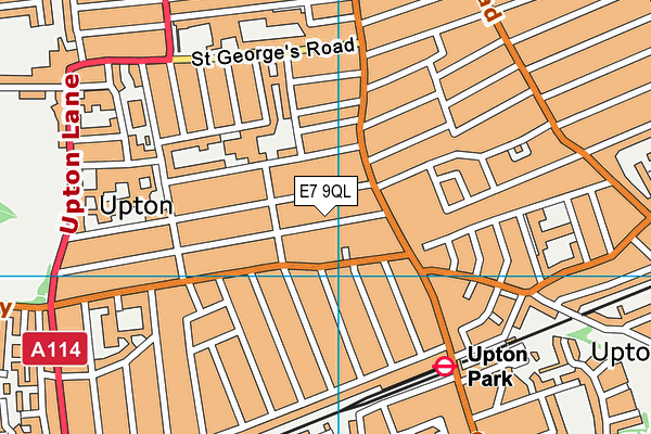 E7 9QL map - OS VectorMap District (Ordnance Survey)