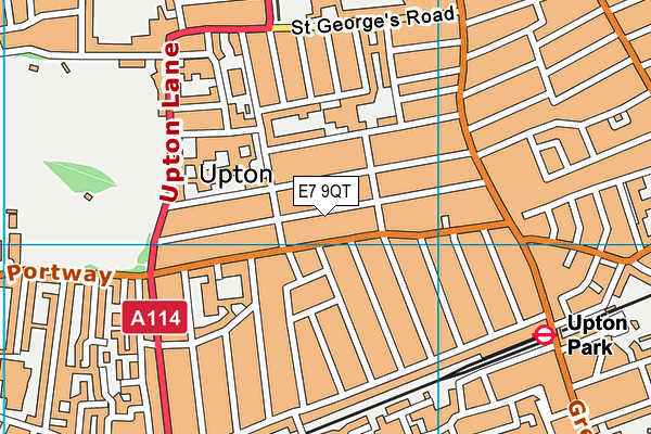 E7 9QT map - OS VectorMap District (Ordnance Survey)