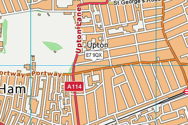 E7 9QX map - OS VectorMap District (Ordnance Survey)