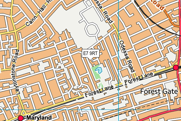 E7 9RT map - OS VectorMap District (Ordnance Survey)