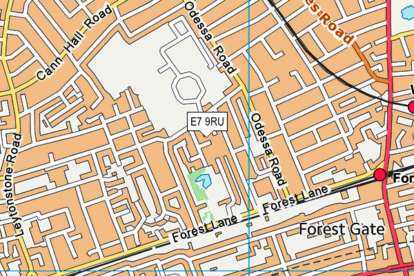 E7 9RU map - OS VectorMap District (Ordnance Survey)