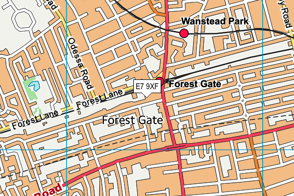 E7 9XF map - OS VectorMap District (Ordnance Survey)