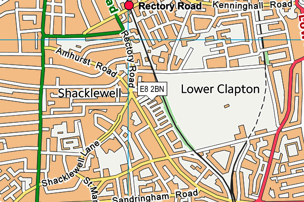 E8 2BN map - OS VectorMap District (Ordnance Survey)