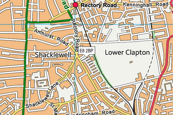 E8 2BP map - OS VectorMap District (Ordnance Survey)