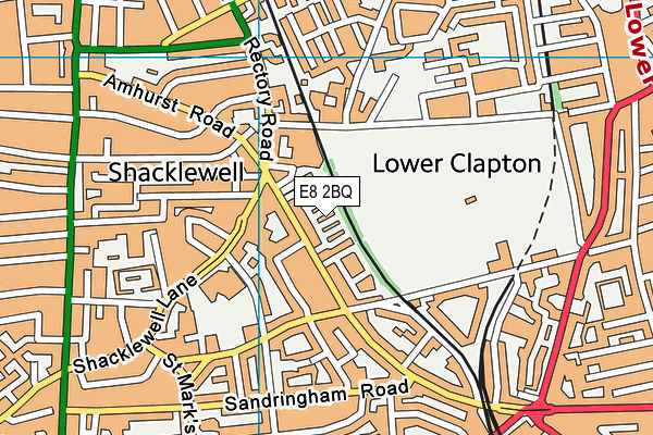 E8 2BQ map - OS VectorMap District (Ordnance Survey)