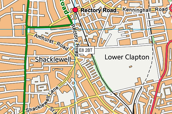 E8 2BT map - OS VectorMap District (Ordnance Survey)