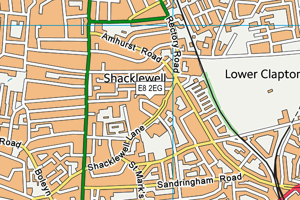 E8 2EG map - OS VectorMap District (Ordnance Survey)