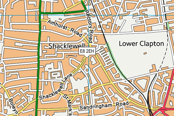 E8 2EH map - OS VectorMap District (Ordnance Survey)