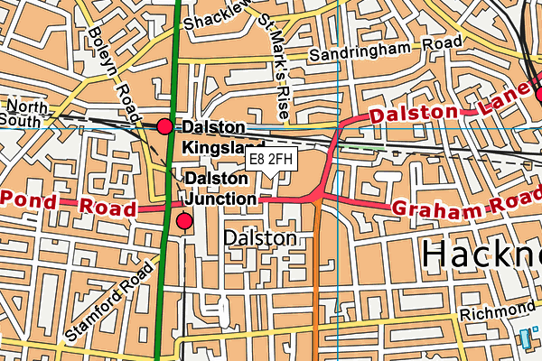 E8 2FH map - OS VectorMap District (Ordnance Survey)