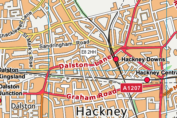 E8 2HH map - OS VectorMap District (Ordnance Survey)