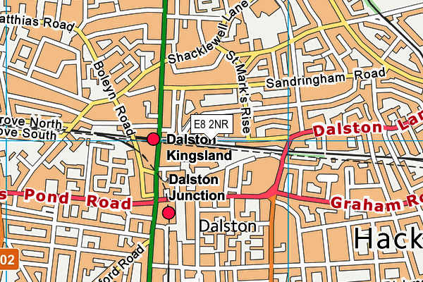 Legends Gym (Dalston) map (E8 2NR) - OS VectorMap District (Ordnance Survey)