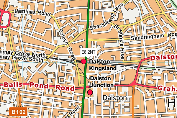 E8 2NT map - OS VectorMap District (Ordnance Survey)