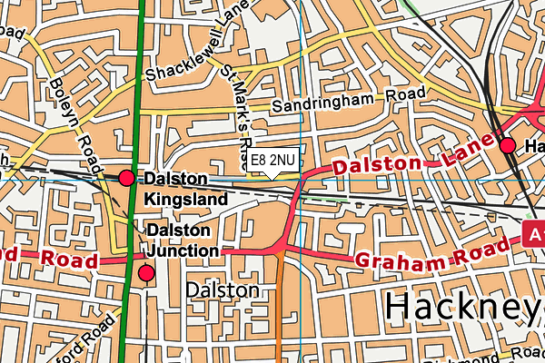 E8 2NU map - OS VectorMap District (Ordnance Survey)