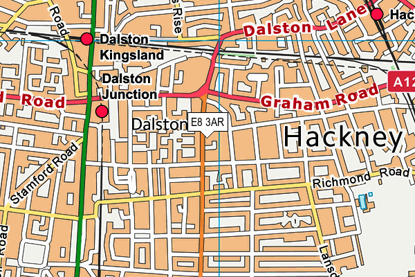 E8 3AR map - OS VectorMap District (Ordnance Survey)