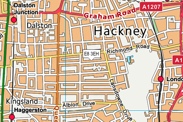 E8 3EH map - OS VectorMap District (Ordnance Survey)