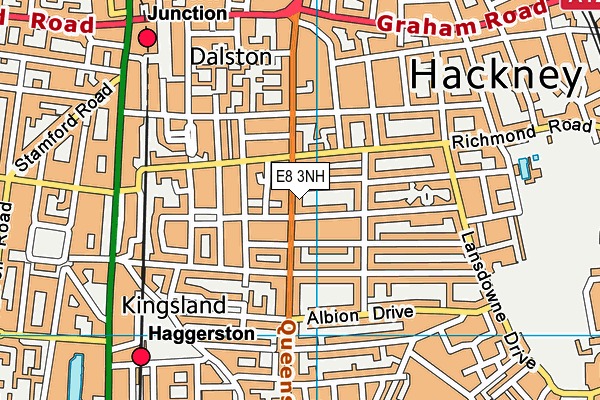 E8 3NH map - OS VectorMap District (Ordnance Survey)